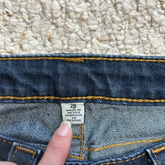 True Religion Skinny Jeans With Flaps Womens 28 Low Rise Blue Denim Dark Wash - Picture 6 of 13